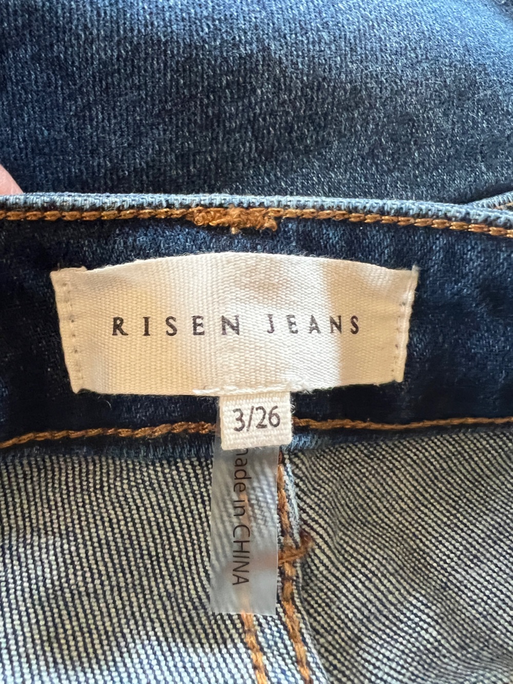RISEN Jeans 3/26 Tummy Control High Rise Cuffed Straight Leg NWT Indie - Picture 4 of 8